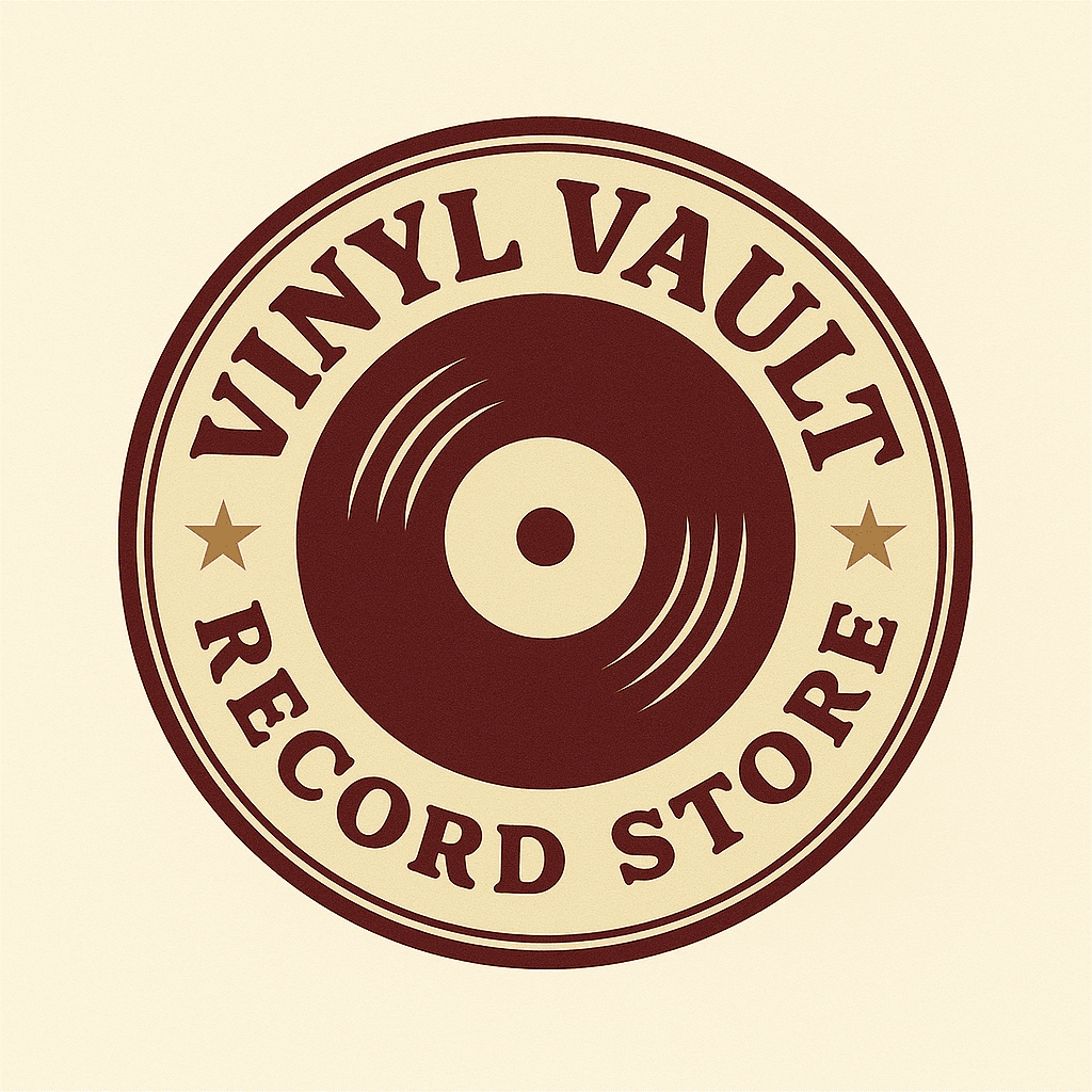 Vintage Vinyl Record Store Emblem Logo