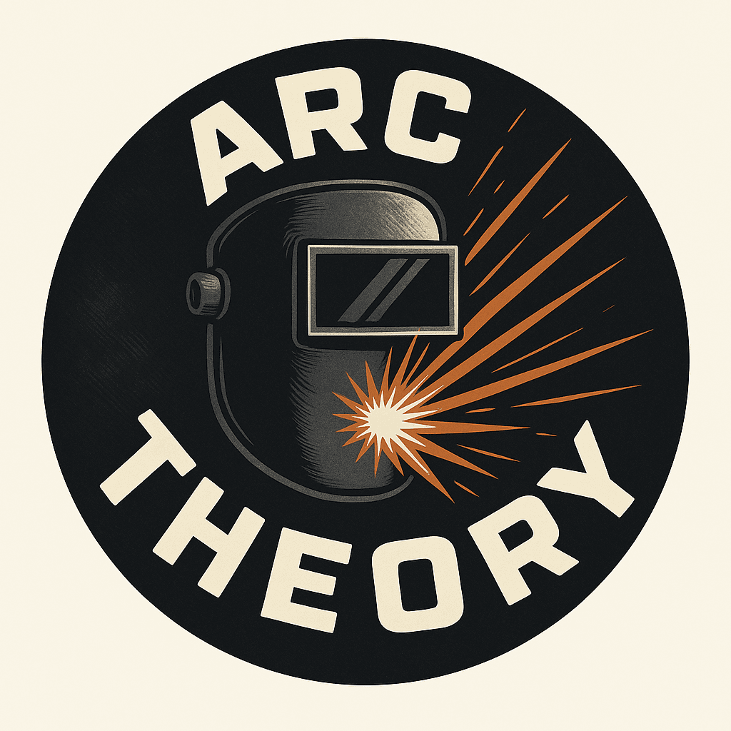 Arc Theory Welding Helmet Logo with Sparks