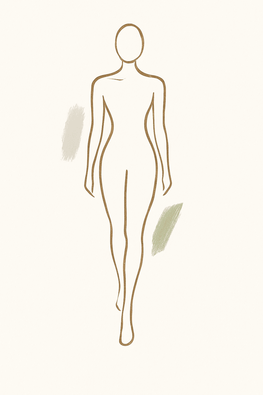 Minimalist Female Silhouette with Earthy Accents
