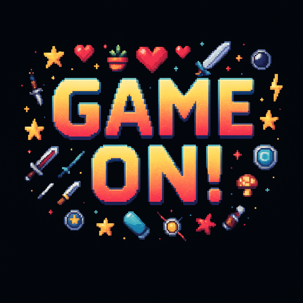 Retro Pixel Art: Game On! Adventure Awaits!