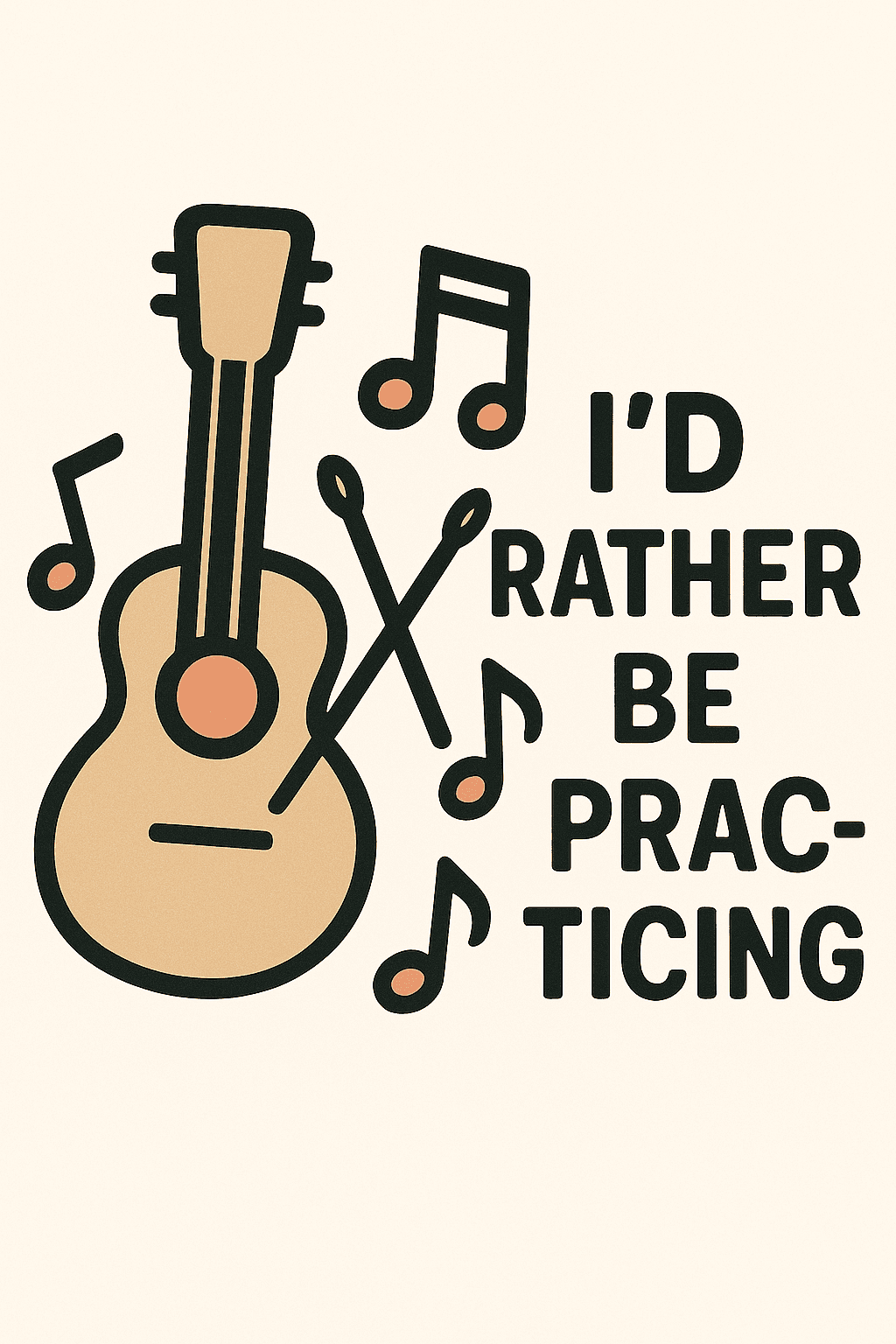 I'd Rather Be Practicing Music Sticker