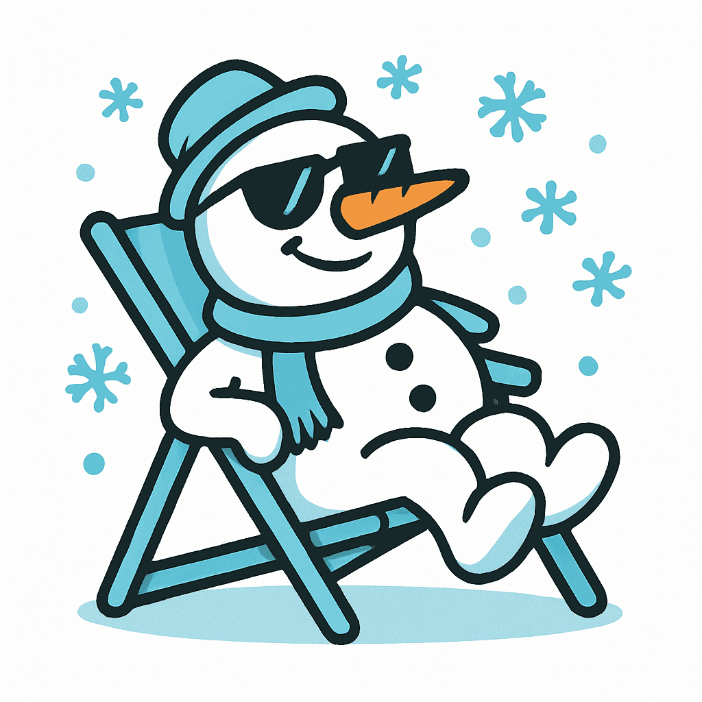 Cool Snowman Chillin' in the Snow