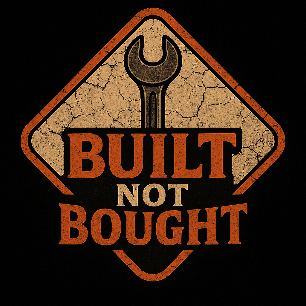Built Not Bought Vintage Wrench Logo