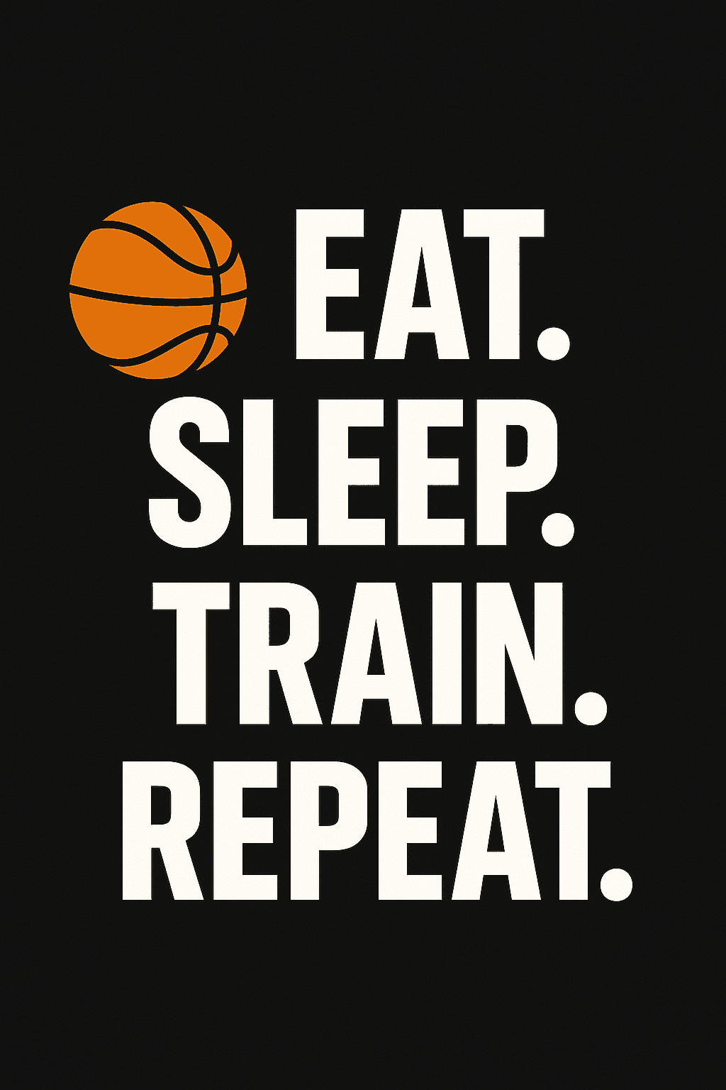Eat Sleep Train Repeat Basketball Tee