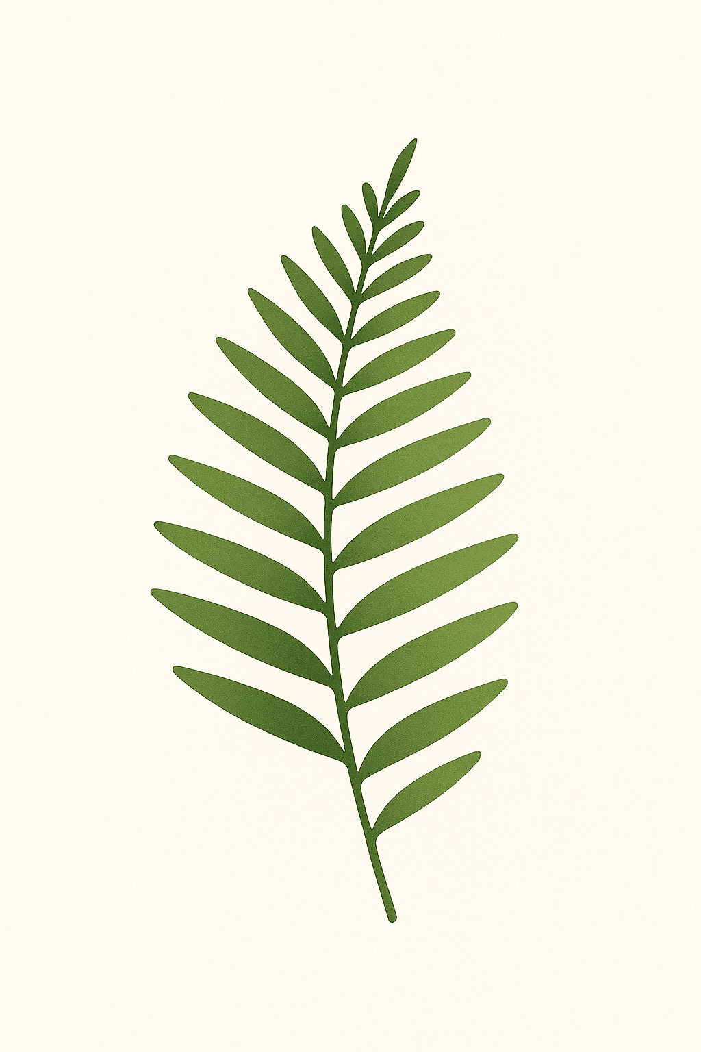 Minimalist Green Fern Leaf Illustration