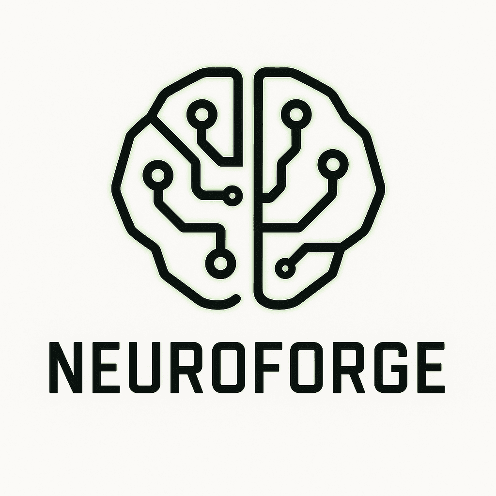 Tech-Inspired Neural Circuit Brain Logo