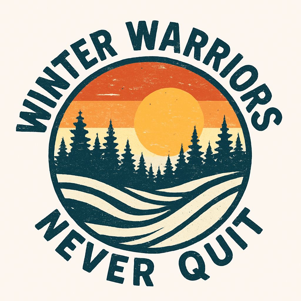 Winter Warriors Never Quit Vintage Design
