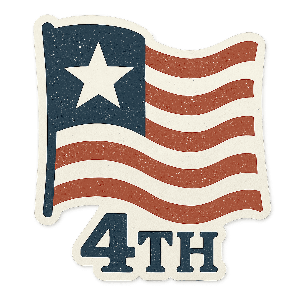 Patriotic 4th of July Flag Design
