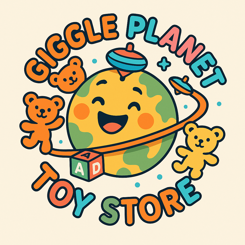 Playful Giggle Planet Toy Store Logo