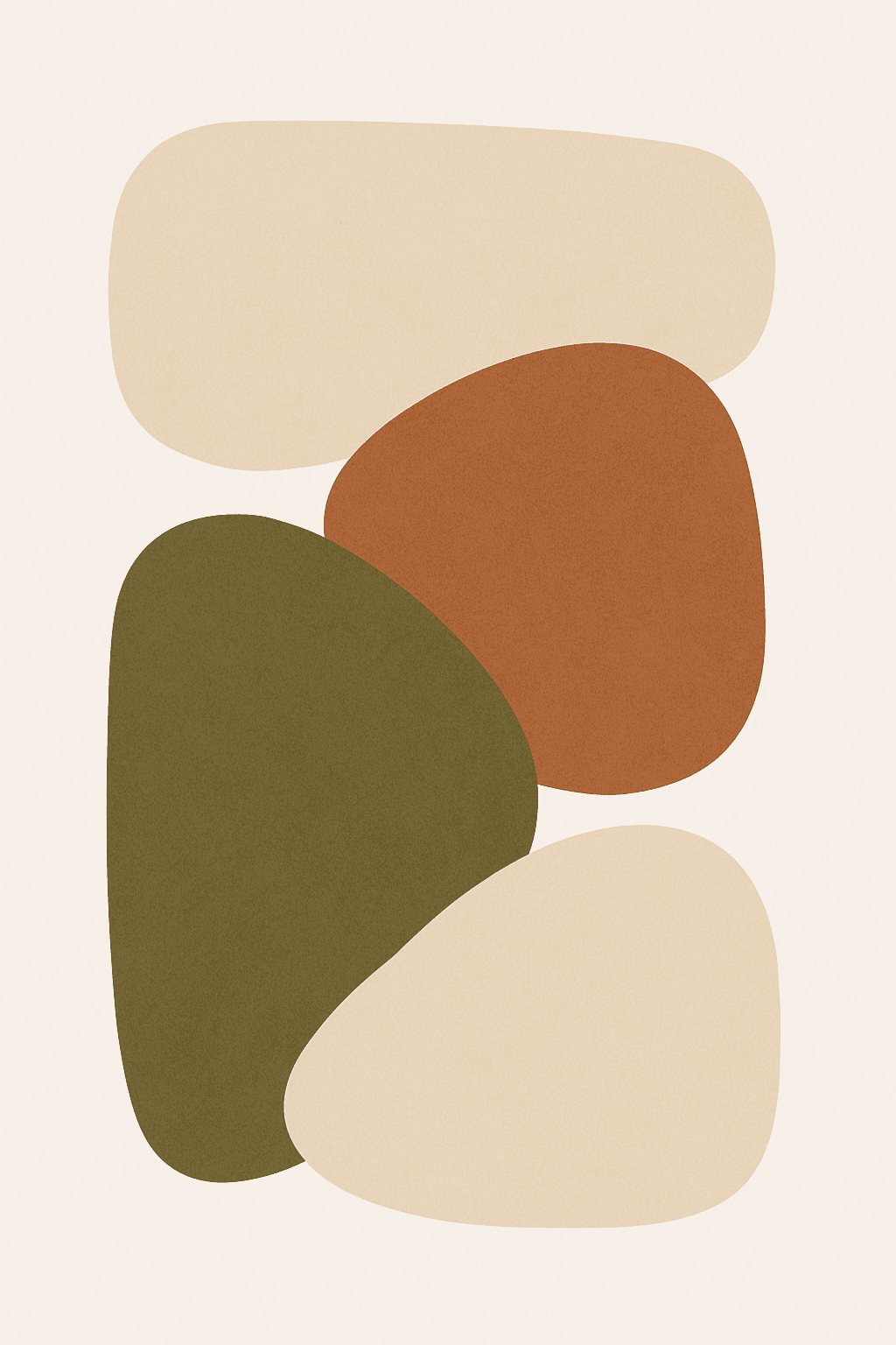 Minimalist Earth Tone Abstract Shapes Poster
