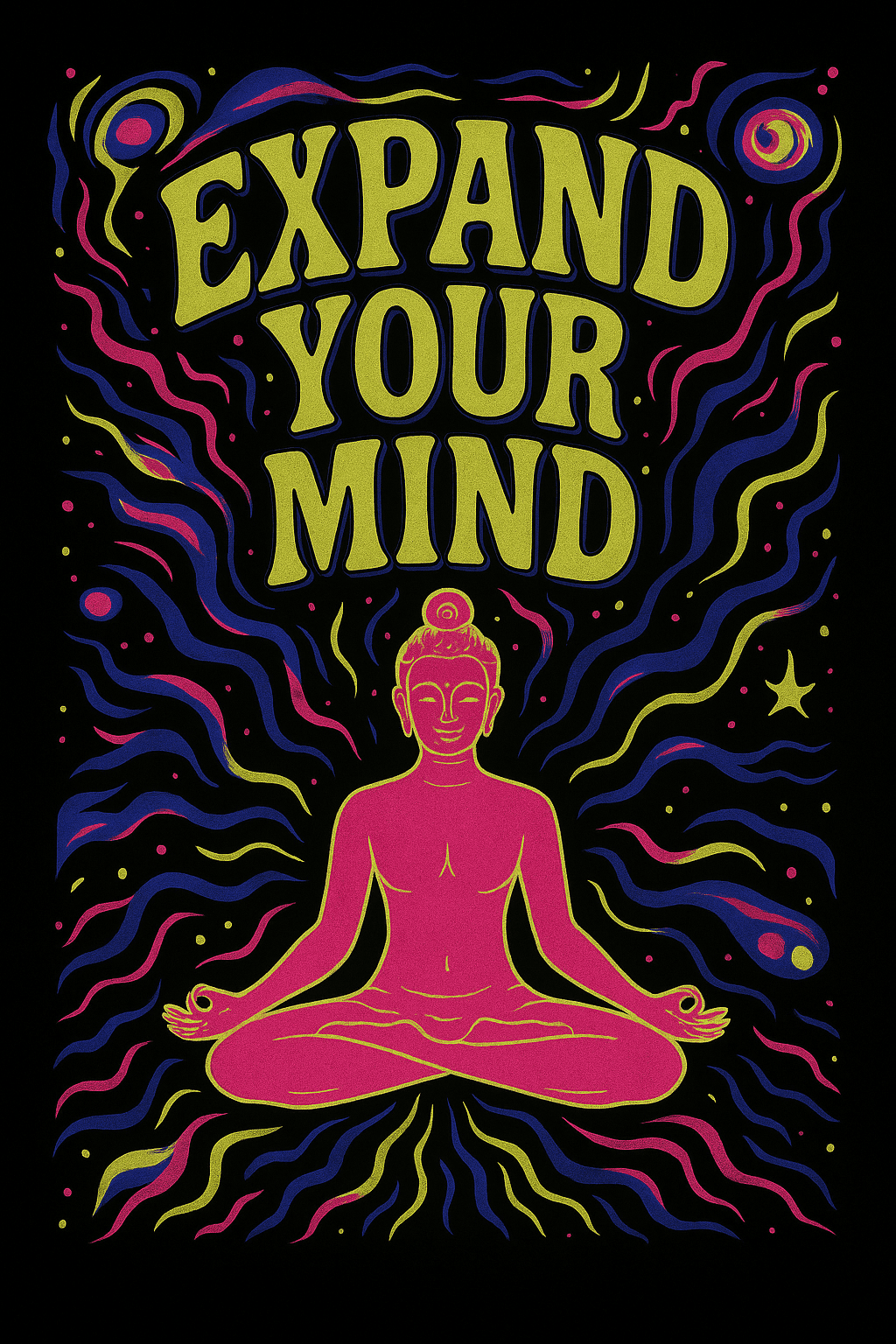 Psychedelic Meditation: Expand Your Mind Poster