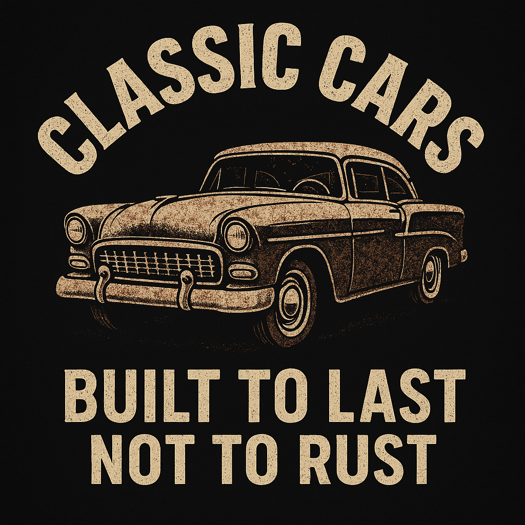 Vintage Classic Cars Built to Last T-Shirt