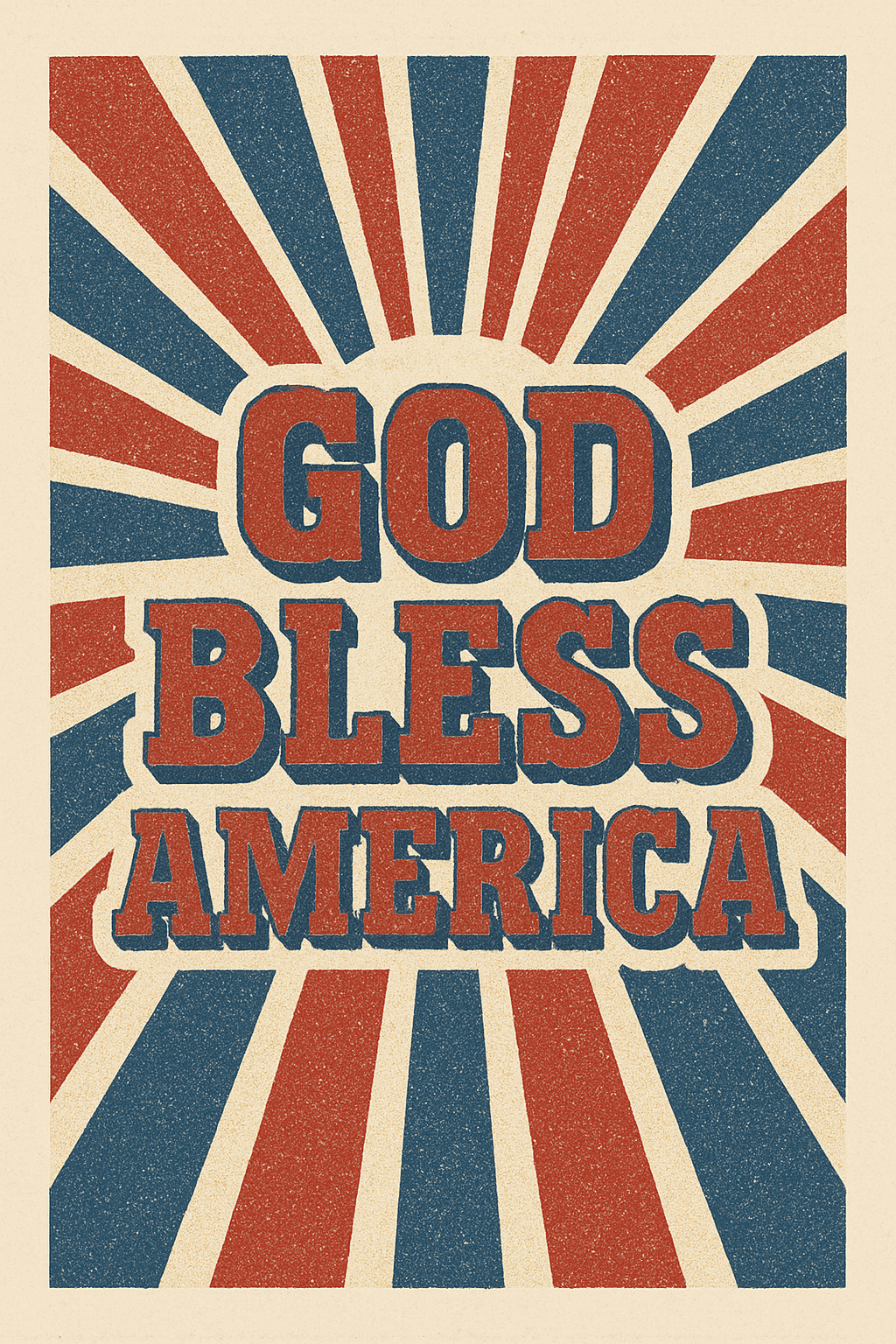 Patriotic Vintage Blessing