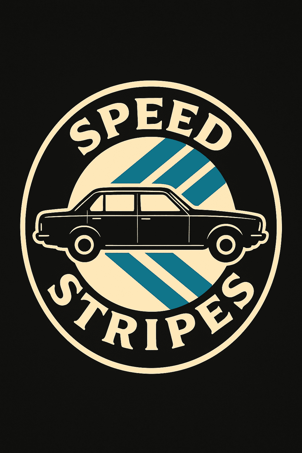 Vintage Speed Stripes Retro Car Sticker