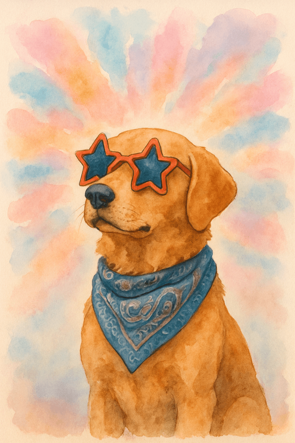 Cool Pup with Star Shades