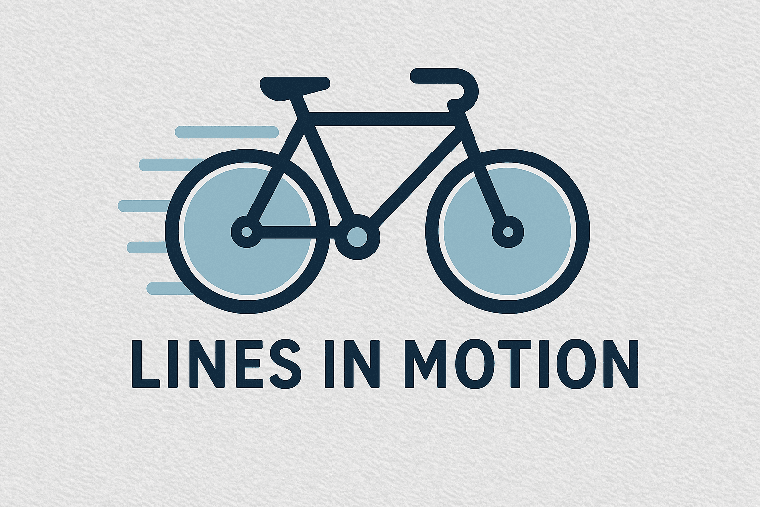 Minimalist Bicycle with Motion Lines Sticker