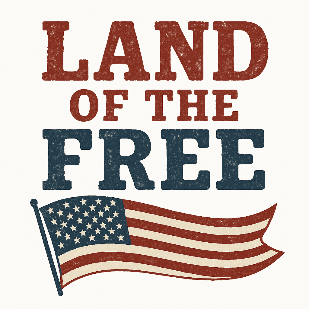 Land of the Free Vintage Design