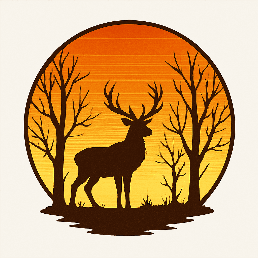 Majestic Deer Silhouette at Sunset