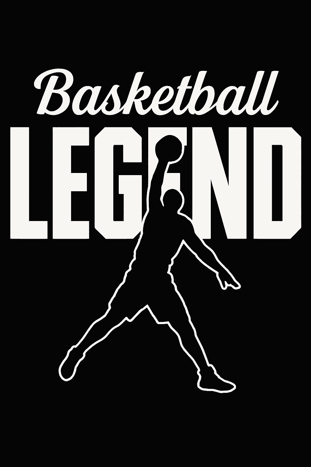 Basketball Legend Silhouette Slam Dunk Tee