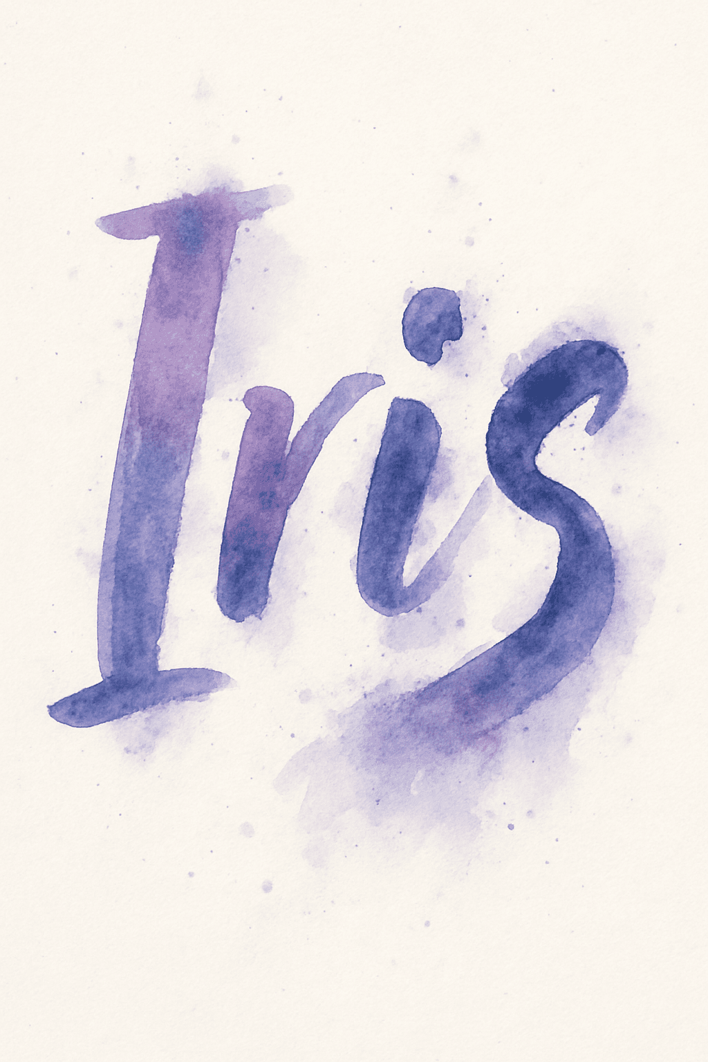 Soft Purple Iris Watercolor