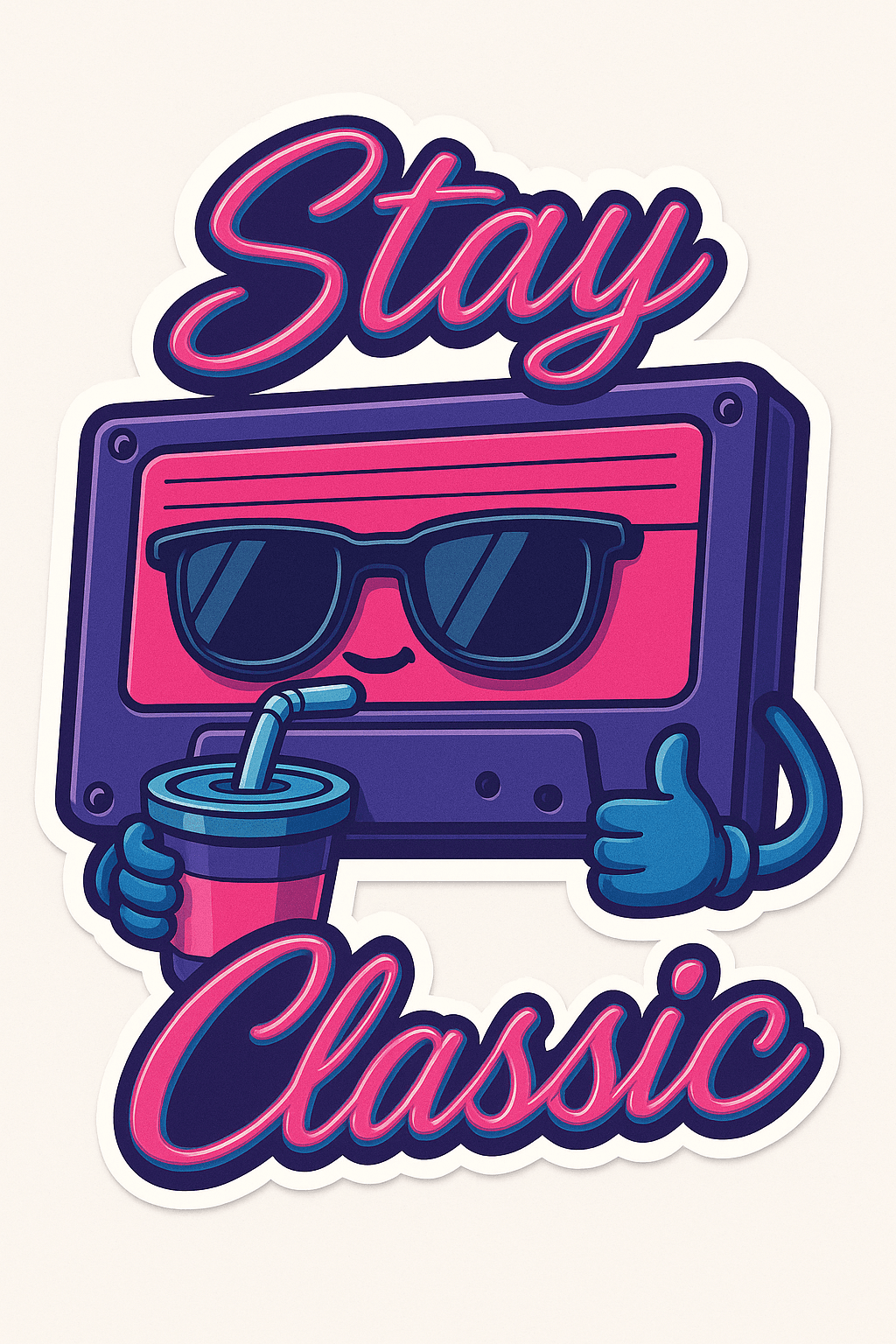 Retro Cassette Tape with Cool Vibes