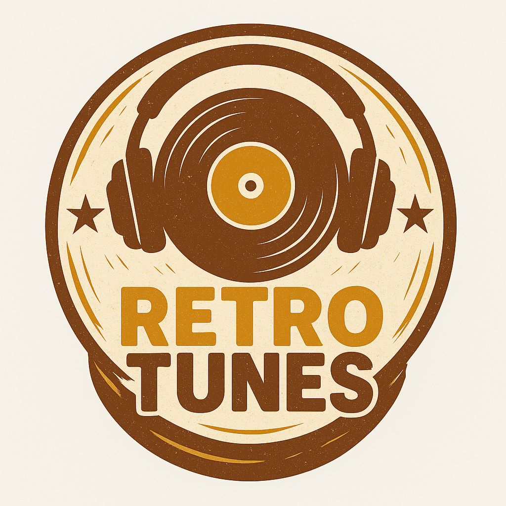 Vintage Retro Tunes Vinyl & Headphones Sticker