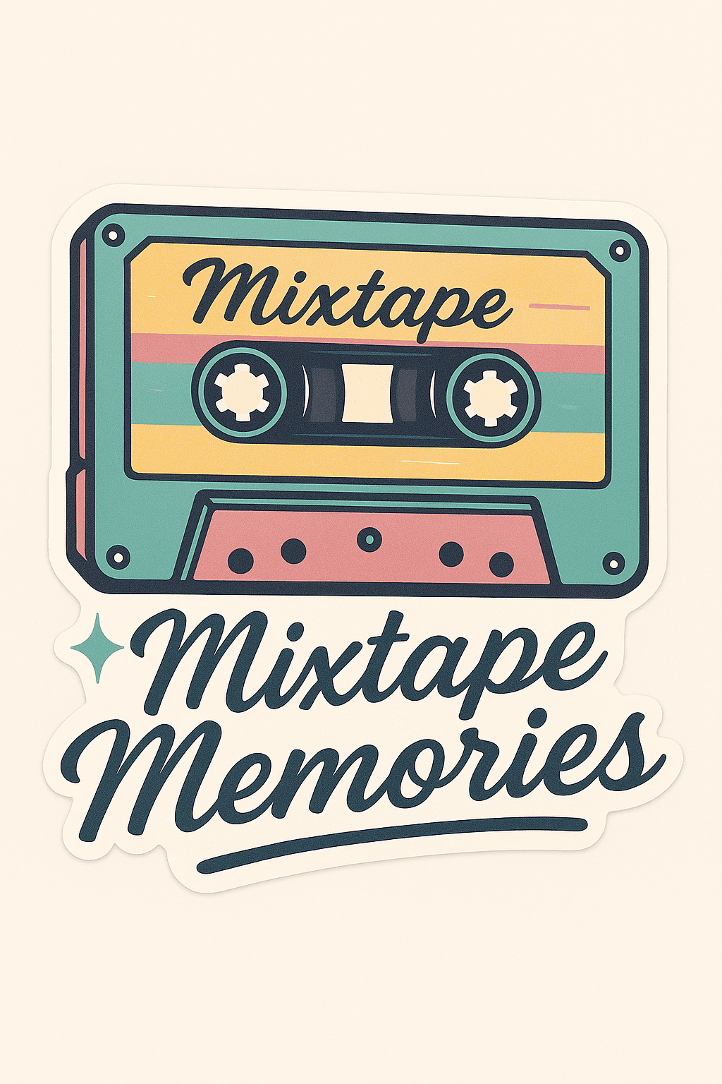 Retro Mixtape Memories Vintage Sticker