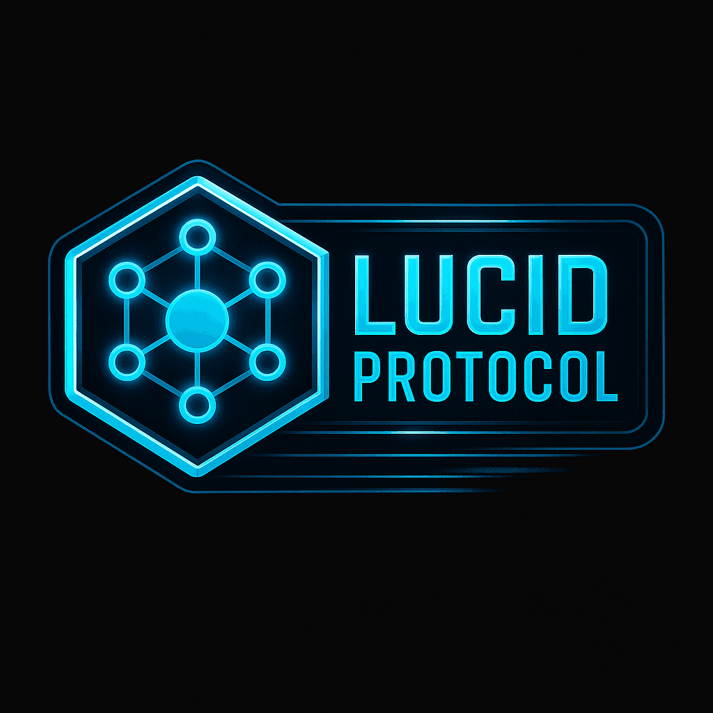 Futuristic Network Tech Logo with Neon Glow