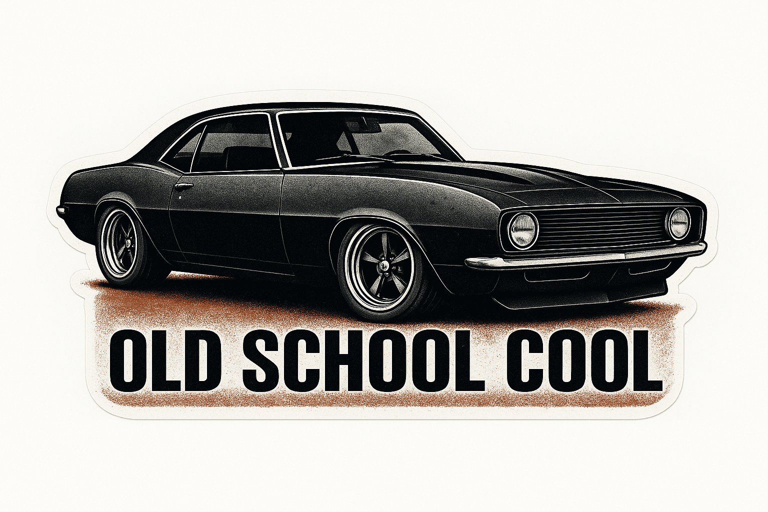 Vintage Muscle Car with Old School Cool Vibe