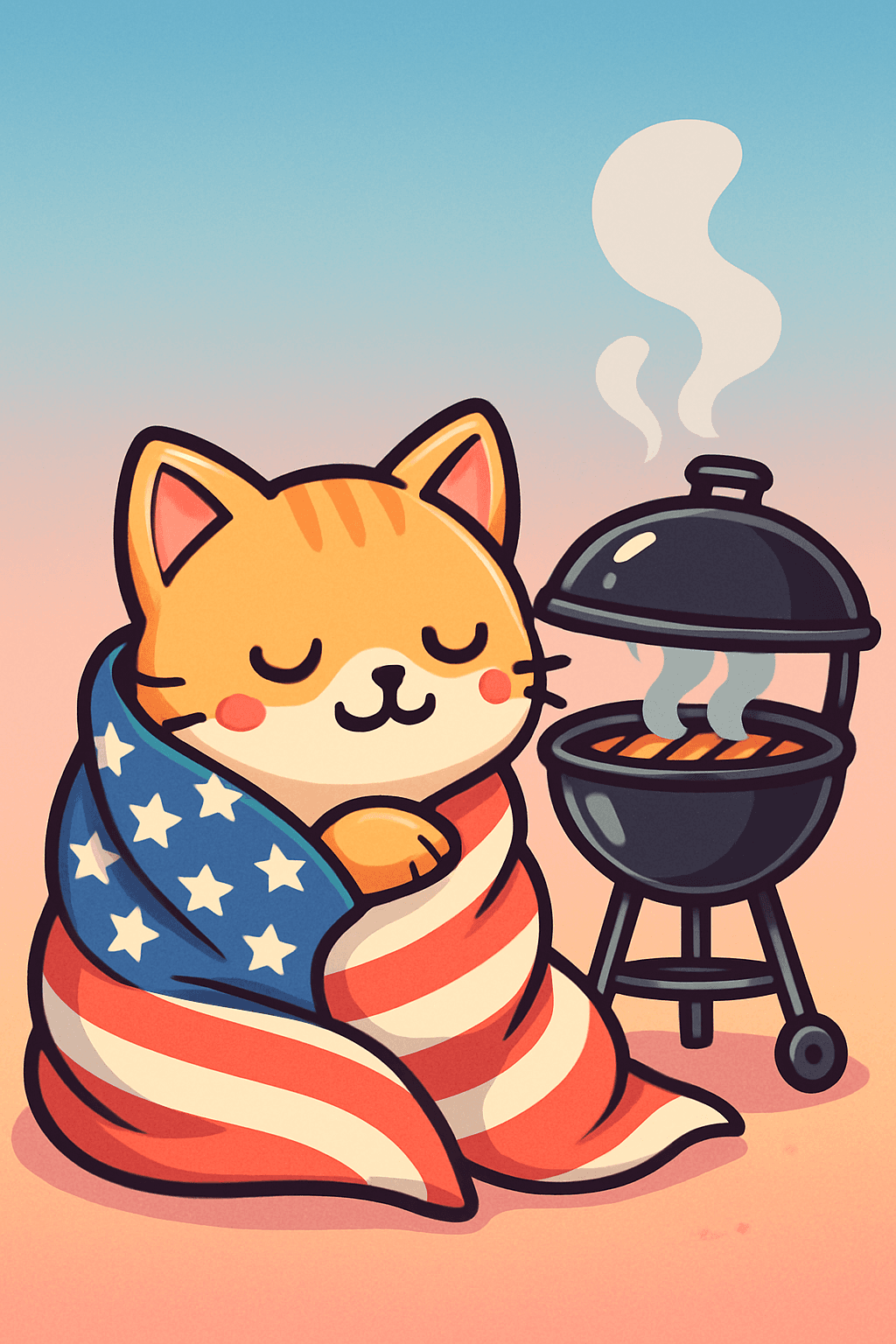 Cozy Cat BBQ Vibes