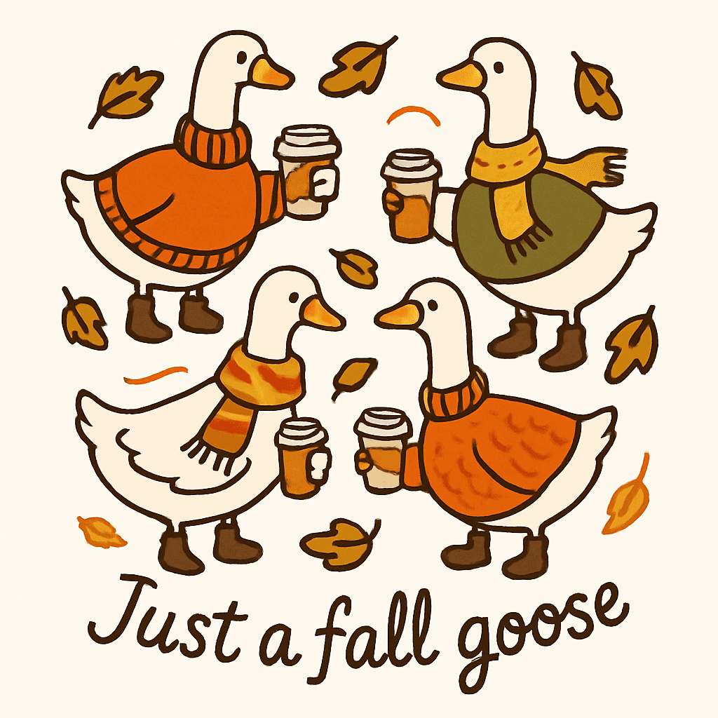 Just a Fall Goose Cozy Autumn Vibes
