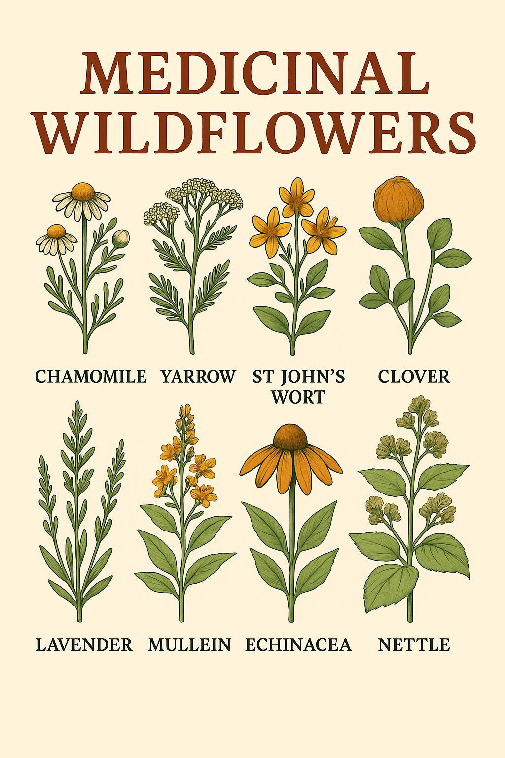 Medicinal Wildflowers Identification Chart