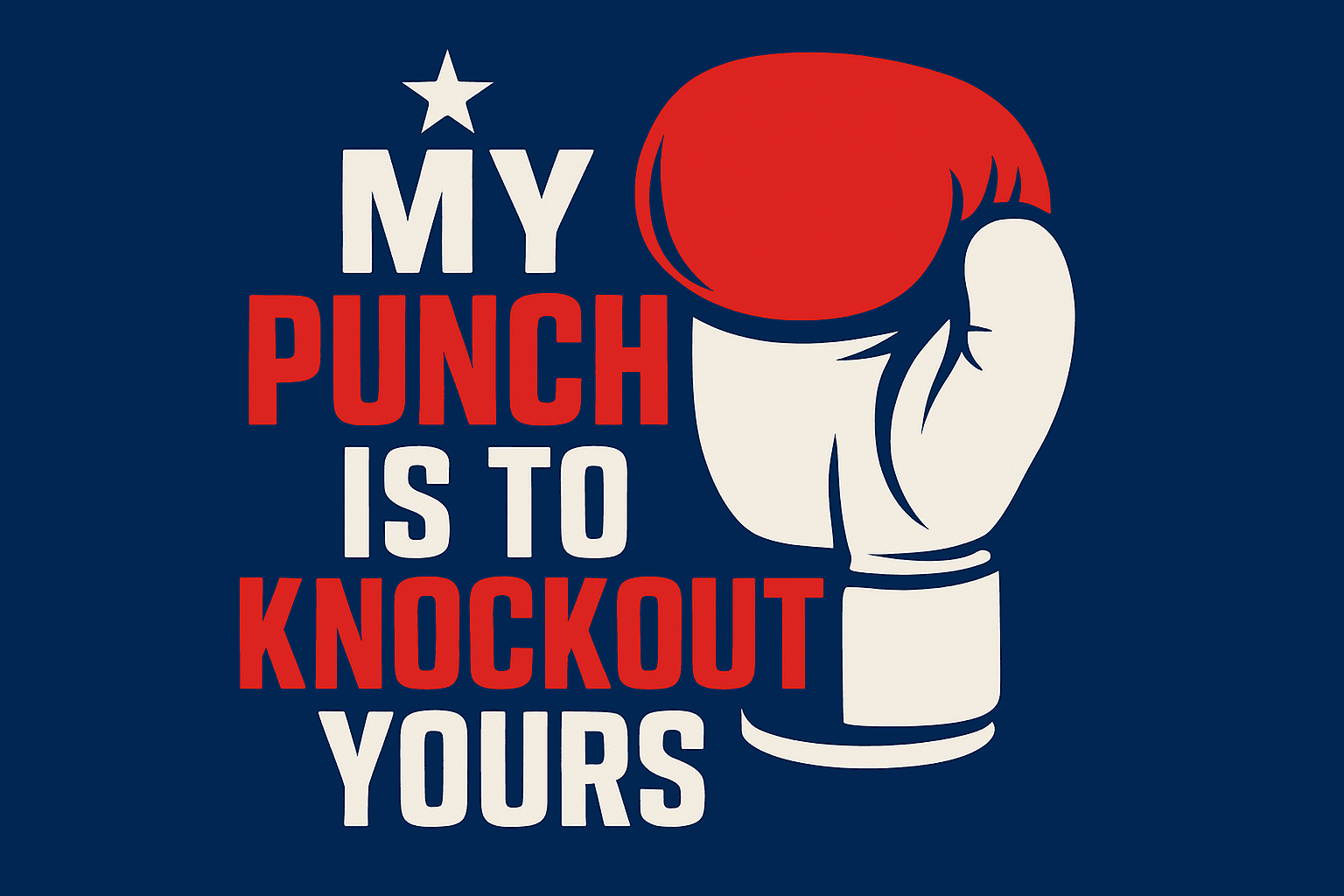 Bold Boxing Punch Knockout T-Shirt Design