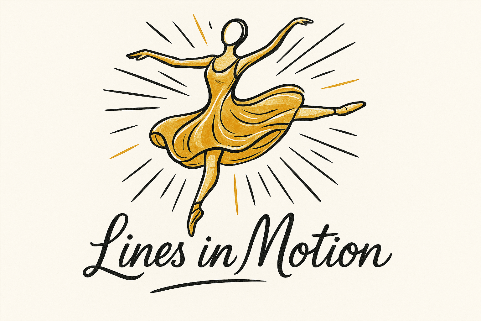 Elegant Ballerina in Flowing Dress Sticker