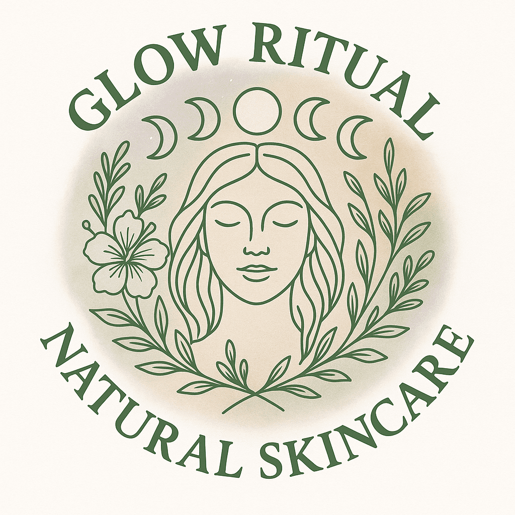 Glow Ritual Natural Skincare Logo with Moon Phases