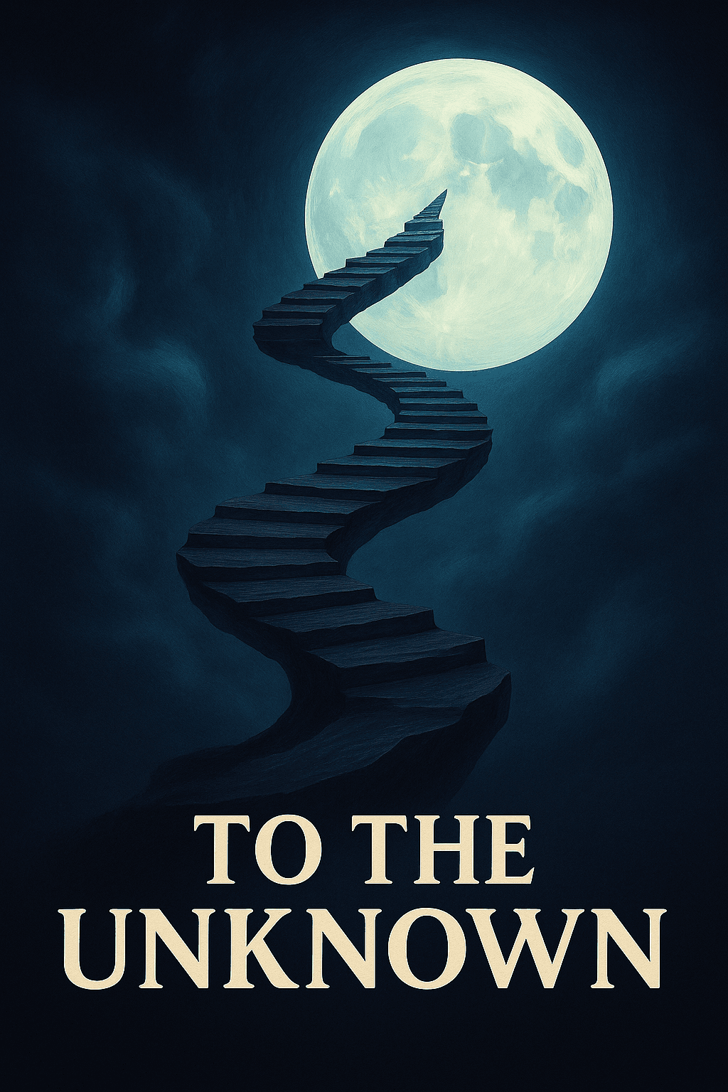 Mystical Stairway Leading to a Glowing Moon