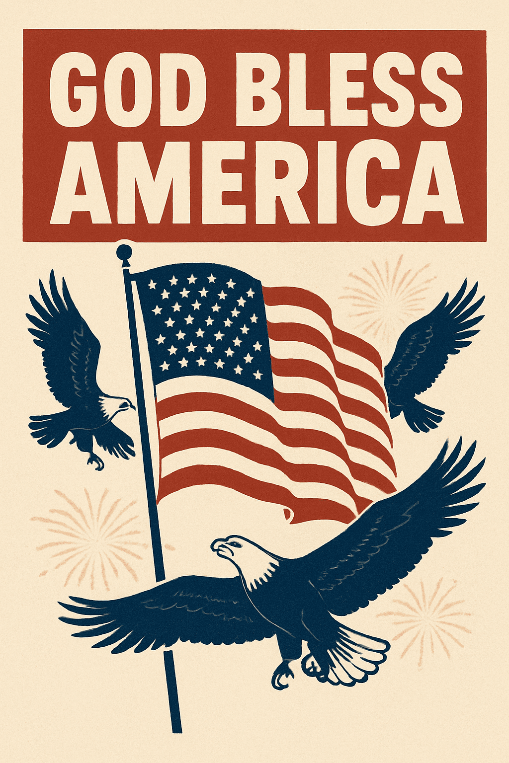 Patriotic Eagle and Flag Design