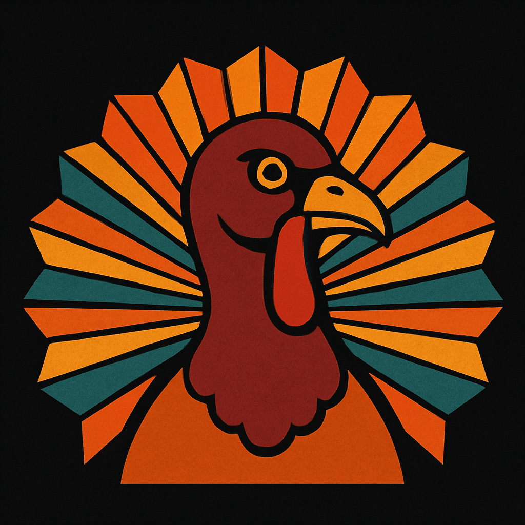Retro Abstract Turkey Design