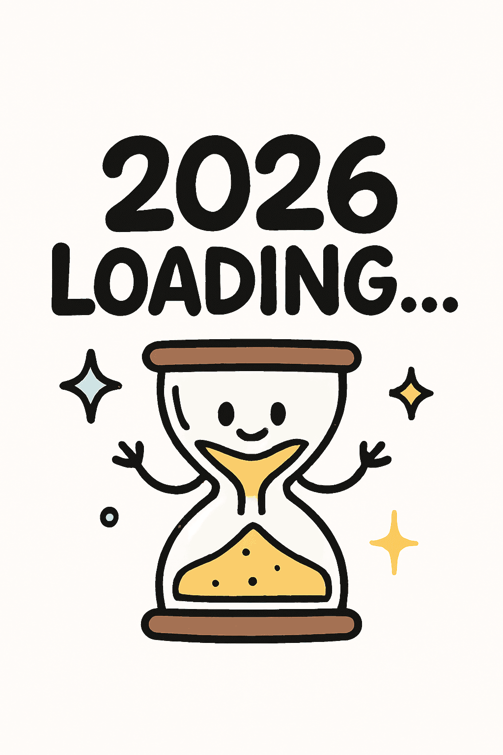 2026 Loading Cute Hourglass Countdown
