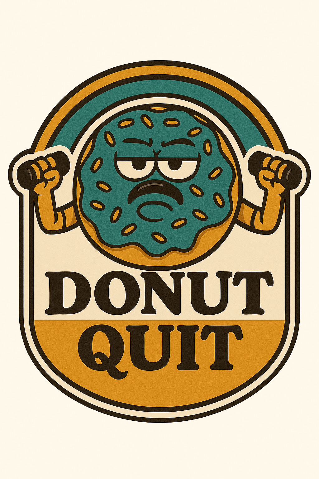Motivational Donut Lifting Weights Sticker