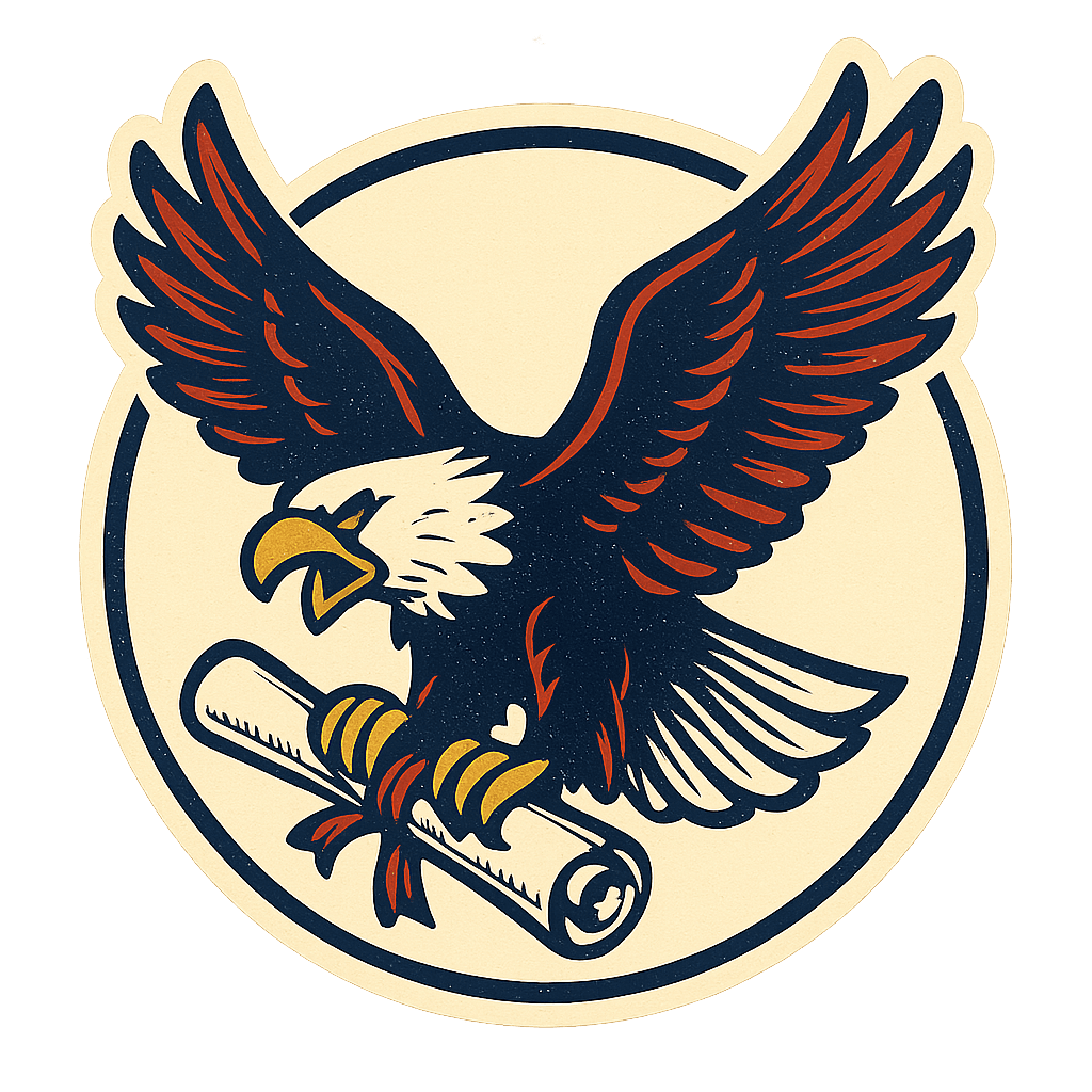 Majestic Eagle with Scroll Design