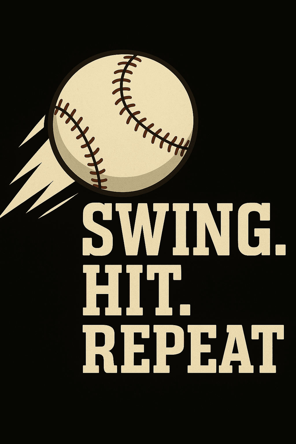Swing Hit Repeat Baseball Motivation Tee