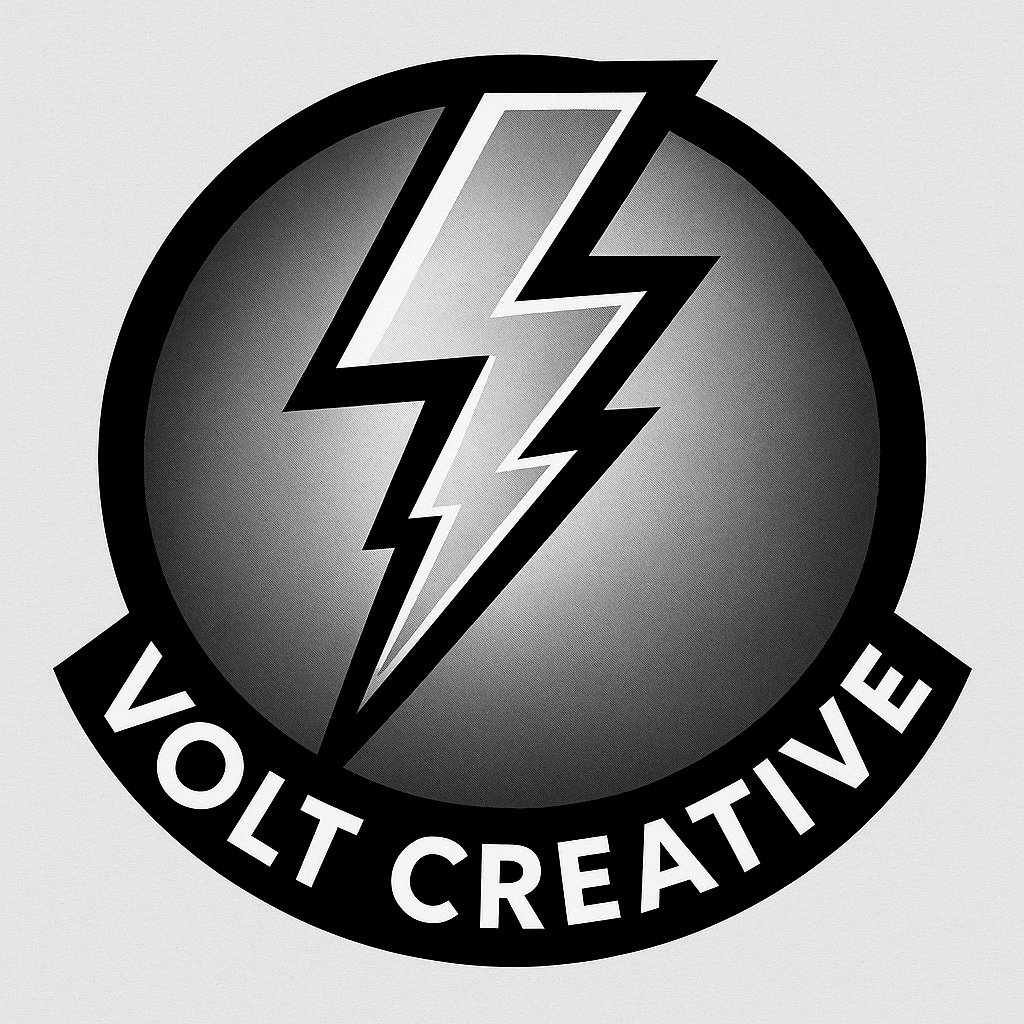 Bold Lightning Bolt Emblem for Volt Creative