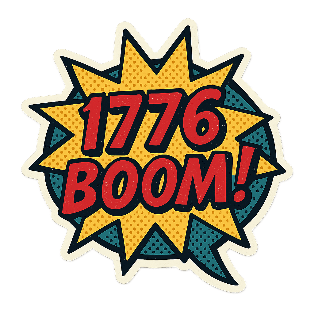 1776 Boom! A Playful Pop Art Design