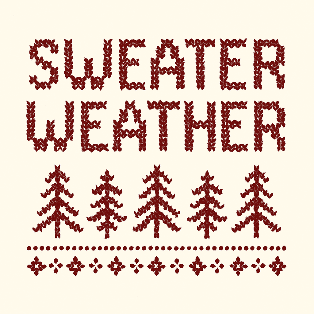 Sweater Weather Cozy Knit Design