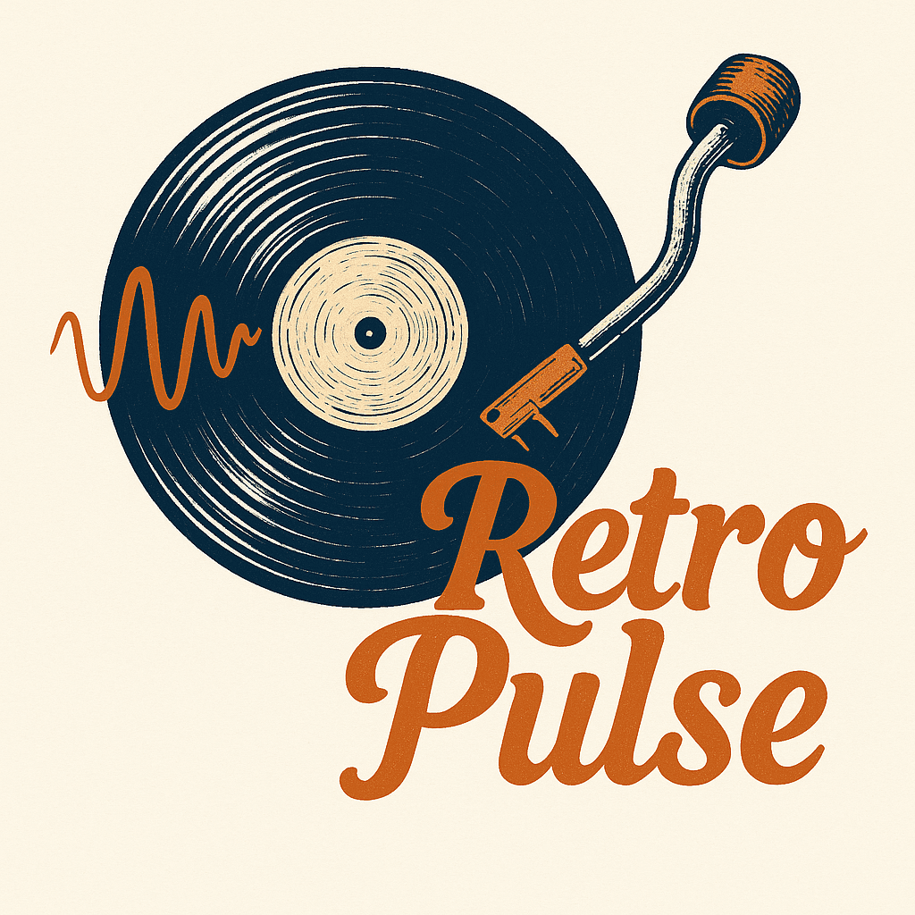 Retro Pulse Vintage Vinyl Record Logo