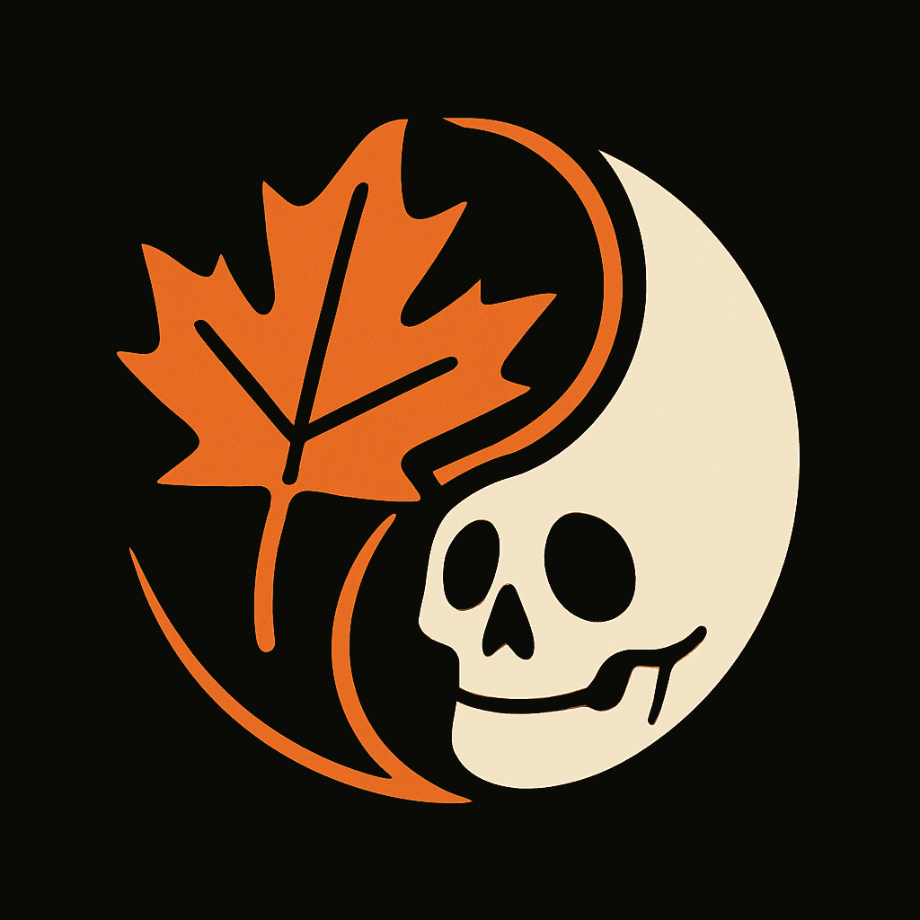 Yin Yang Skull & Leaf Fall Harmony