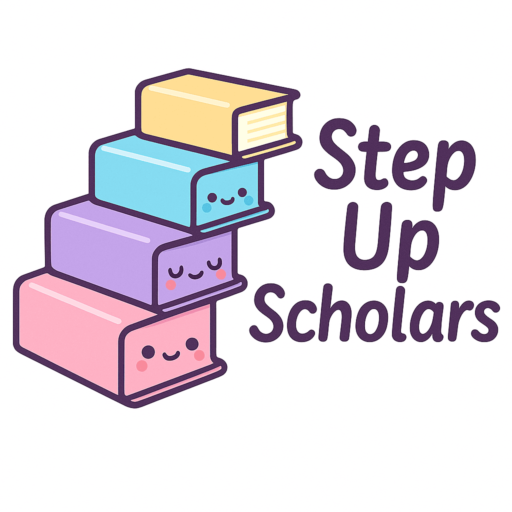 Cute Stacked Books Logo for Learning Programs