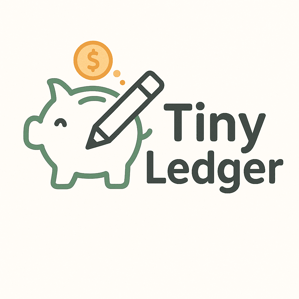 Playful Piggy Bank with Pencil Logo
