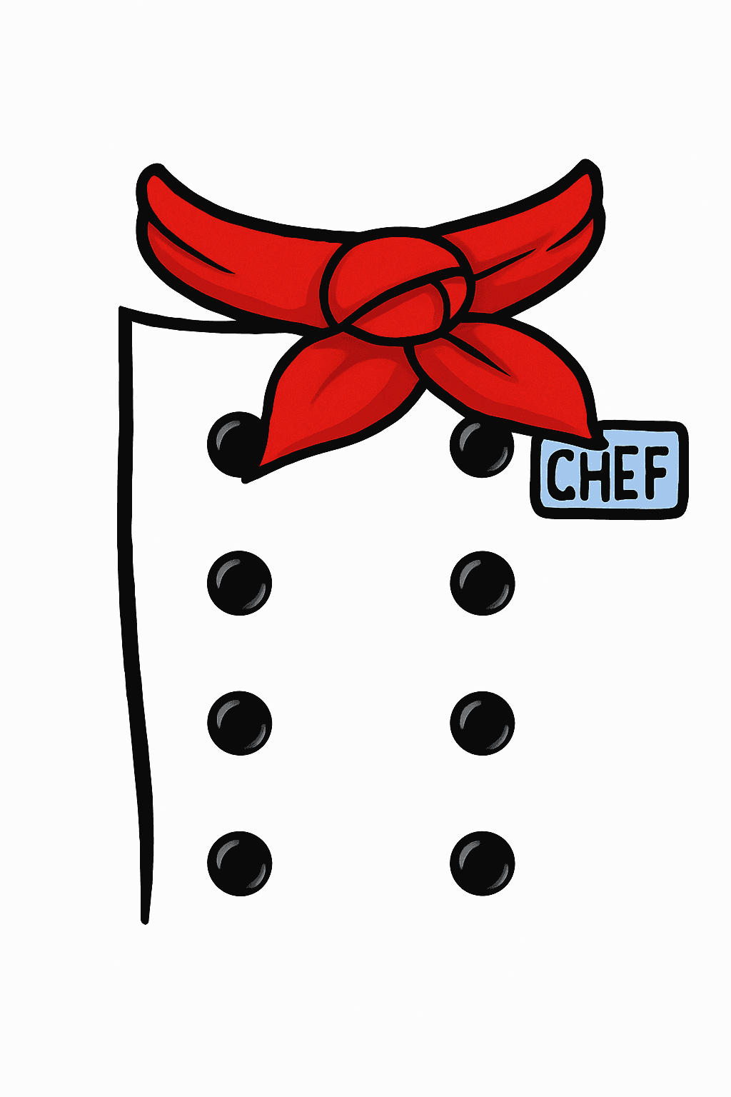 Classic Chef Jacket Cartoon Design